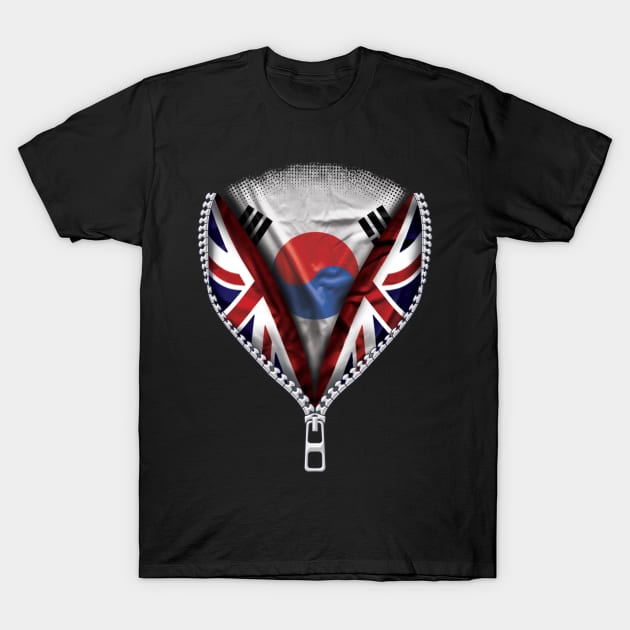 South Korean Flag  South Korea Flag zipped British Flag - Gift for South Korean From South Korea T-Shirt by Country Flags